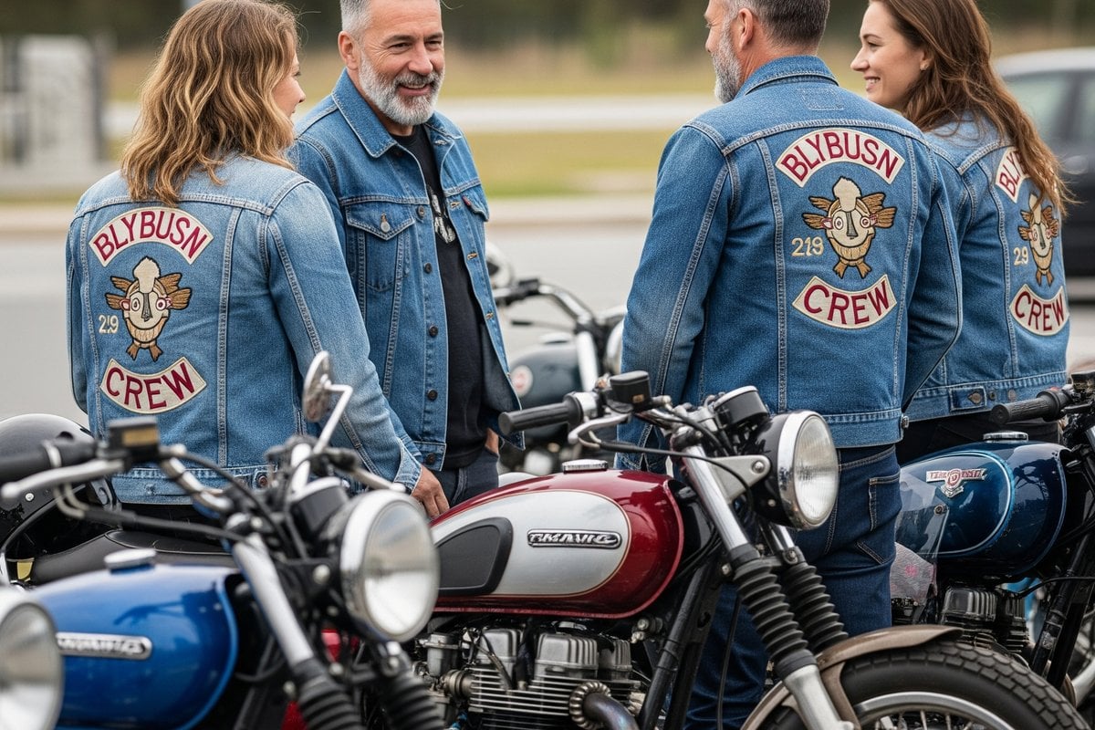 Motorcycle crew members bonding and connecting