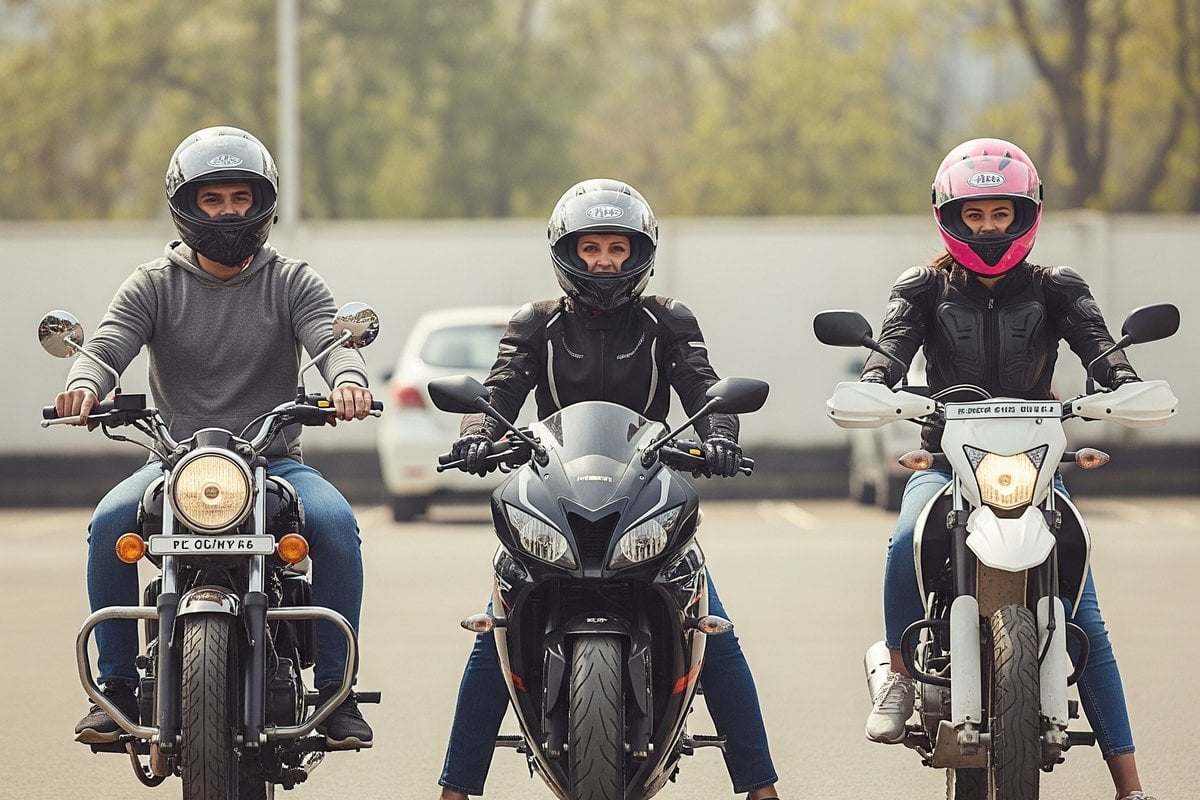 New rider learning with instructor